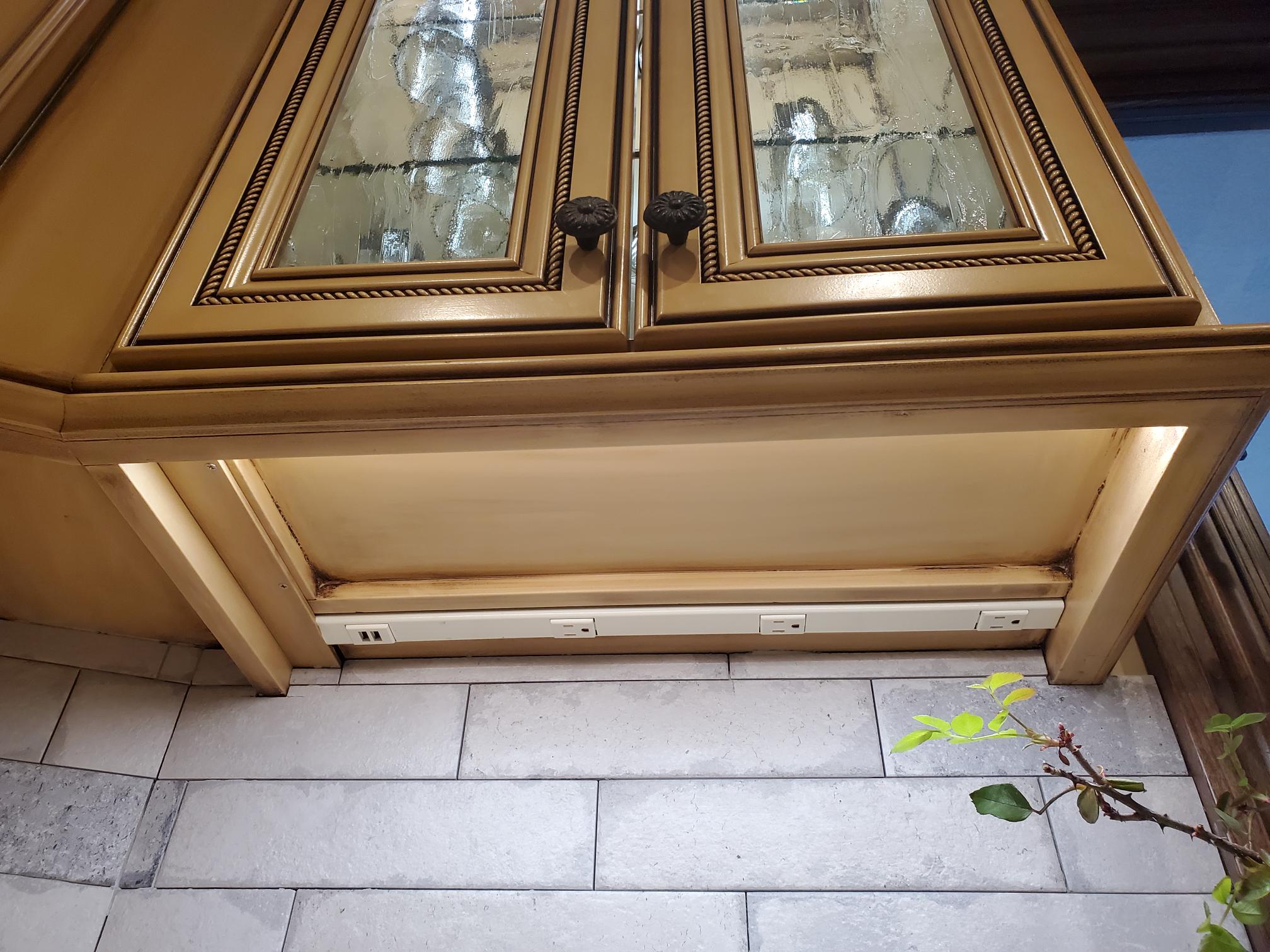 Under-cabinet task lighting installed in a custom kitchen