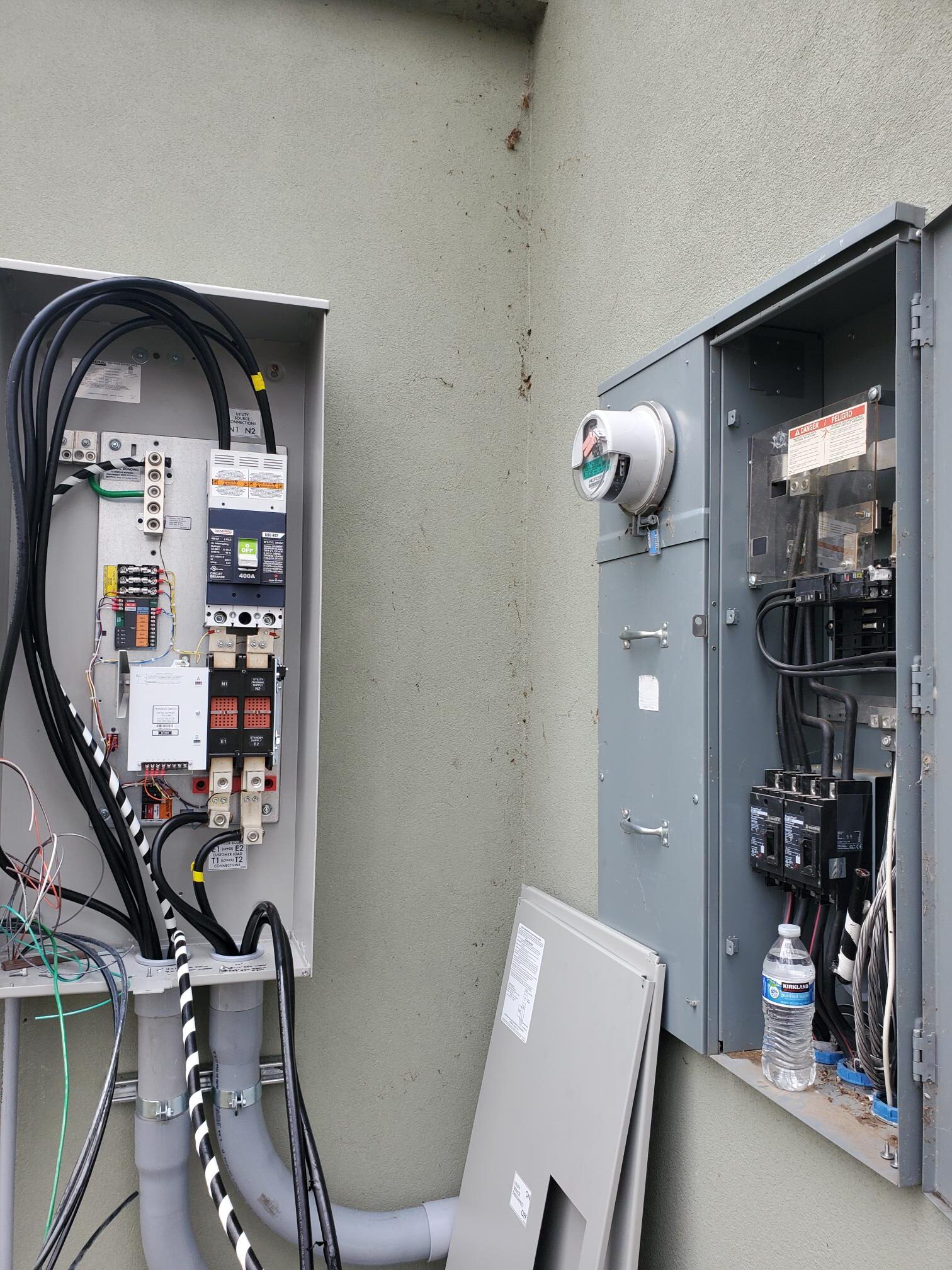 Electrical meter service equipment and control panel installation